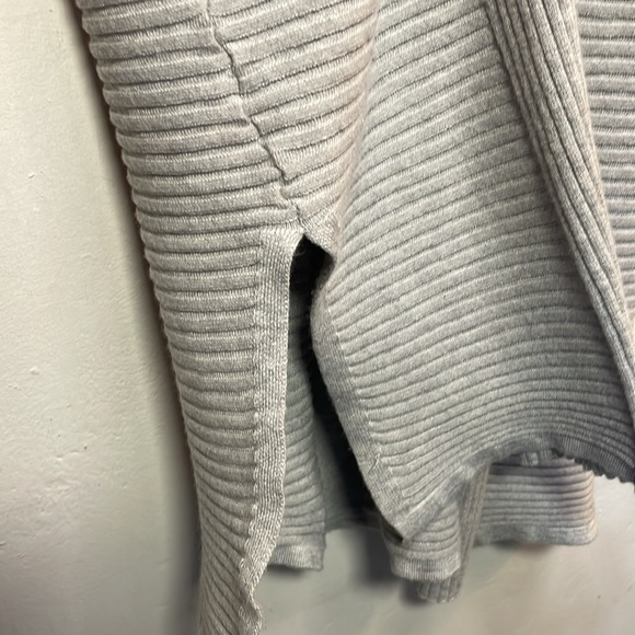 Alexandra & oak Long Grey Open Front Side Slit Long Sleeve Sweater -M-#0026 - Picture 5 of 6